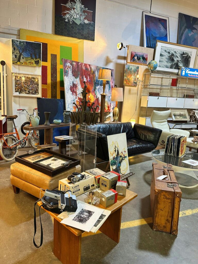 Explore a diverse collection of vintage items and antiques in a Hudson, NY shop.